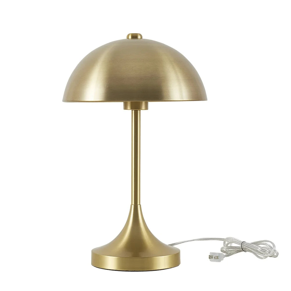 Brass Touch On Off Dome Table Lamp 18 Inch Modern Accent Lighting Living Room Bedroom Office Dorm Room
