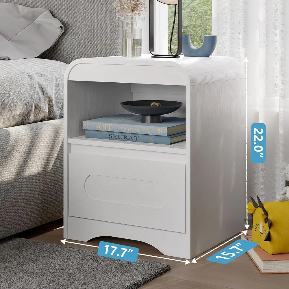 4 Pcs Bedroom Set, Dresser and Nightstand Sets, Including Modern Wooden Tall 6 Drawer Dresser, Wide 6 Drawers Dresser