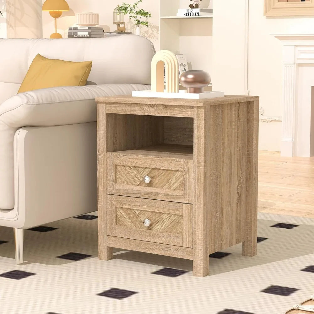 3 Pieces Bedroom Set with 6 Drawer Dresser and 2 Drawer Nightstands, Wooden Dresser and Nightstands for Bedroom, Living Room.