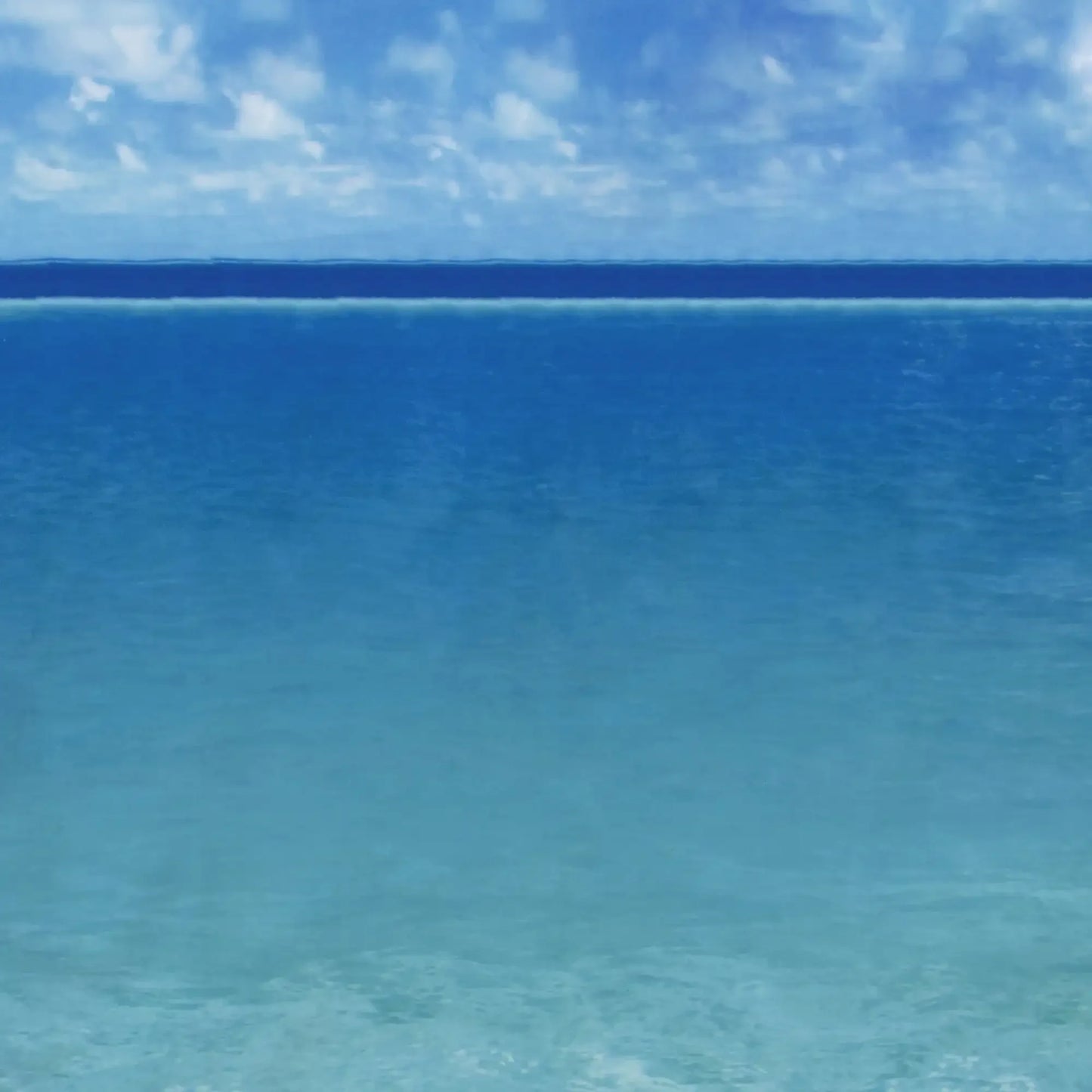 Ocean Blue PEVA Shower Curtain, 70" x 72", Zenna Home Escape Photoreal Sea and Sky Design