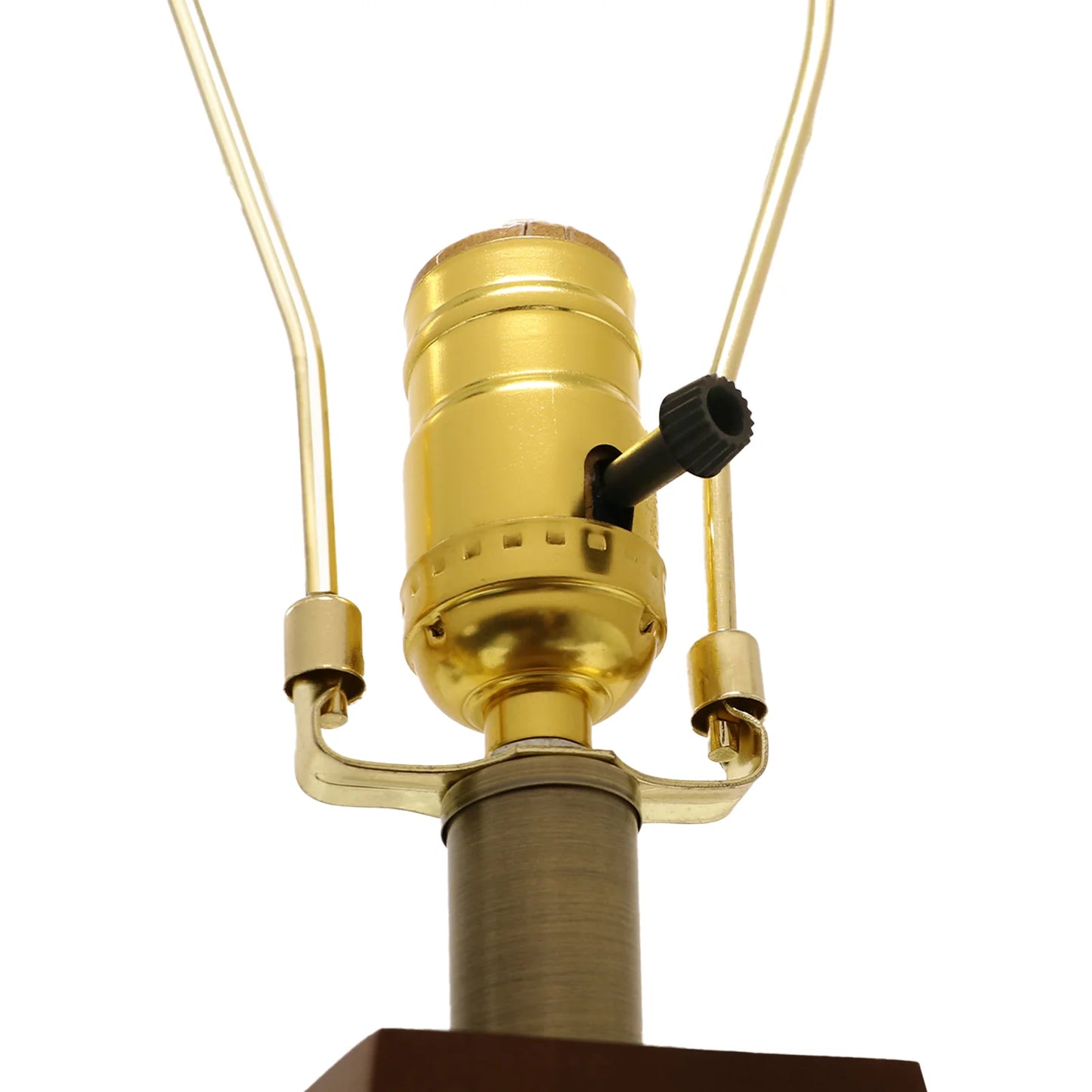 29'' Large Wood Table Lamp With Beige Linen Shade, Mid Century Modern Walnut Desk Lamp, For Living Room, Bedroom, Home Office