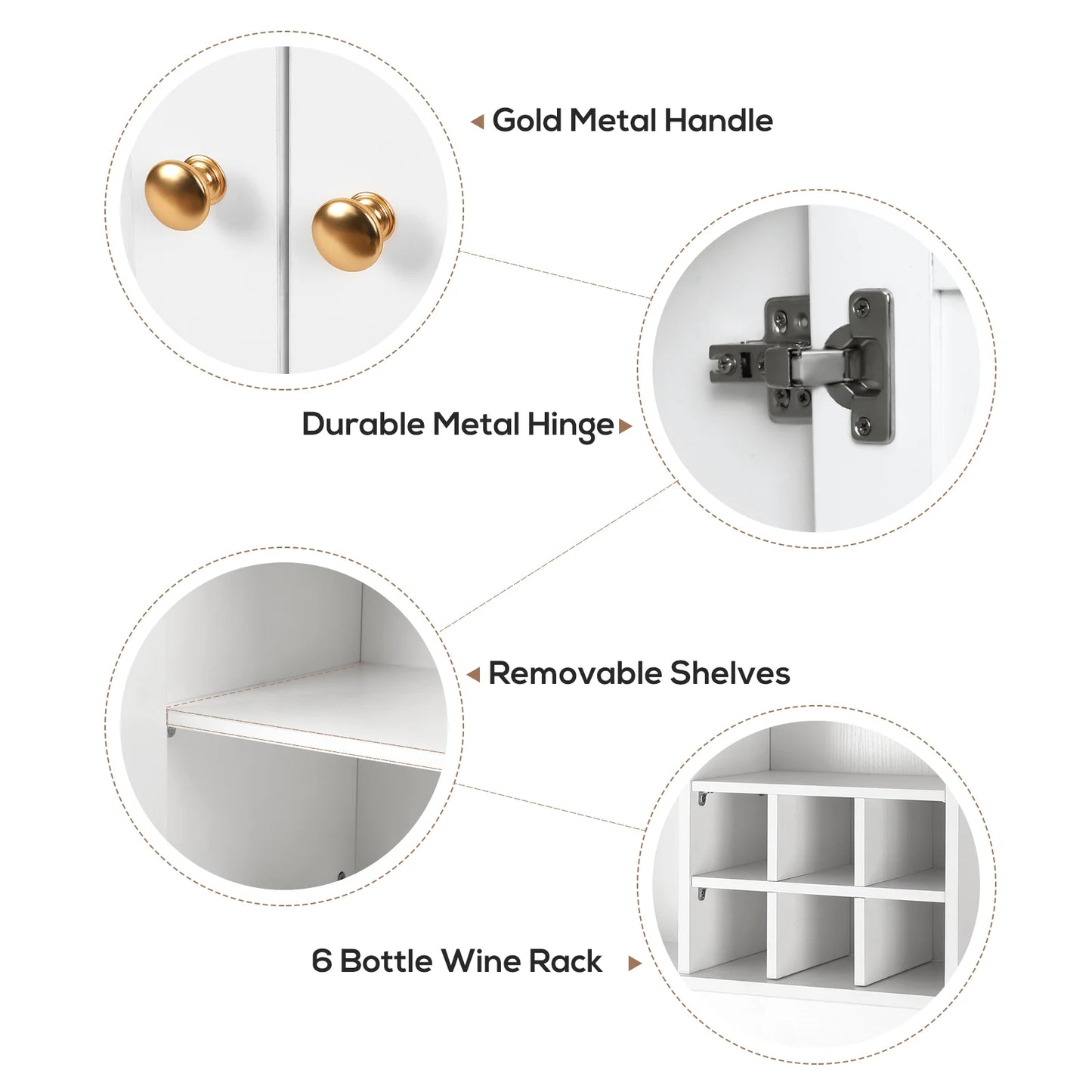 VOWNER 71" Traditional Freestanding Kitchen Pantry with 3 Drawers, Kitchen Storage Cabinet with Adjustable Shelves