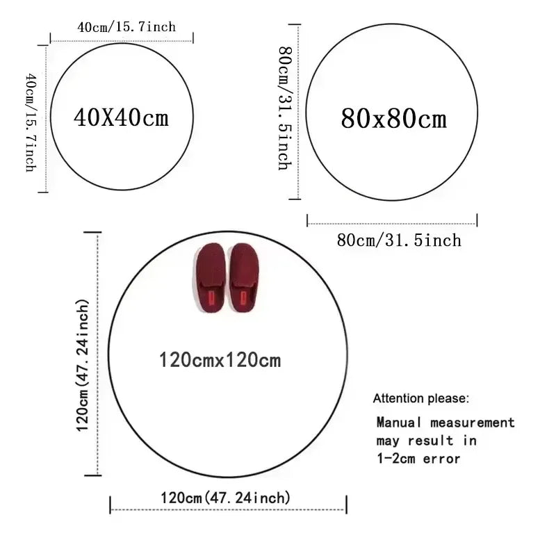 Washable Round Carpet Simulated Moss Suitable for Bedroom Brown Bathroom Mat Indoor Floor for Living Room Coffee Table Kitchen
