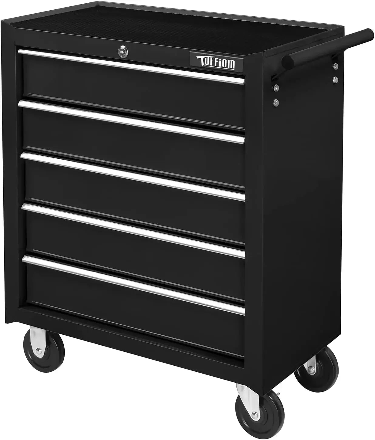 5-Drawer Rolling Tool Chest with Lockable Wheels | Storage Cabinet for Tools, Top Cushion & Liners for Garage and Workshop