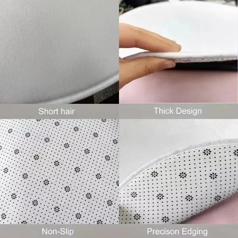 Washable Round Carpet Simulated Moss Suitable for Bedroom Brown Bathroom Mat Indoor Floor for Living Room Coffee Table Kitchen